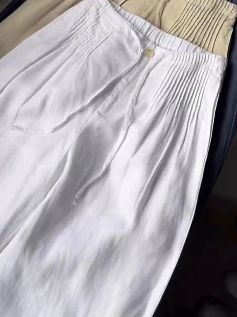 BELLA – RELAXED-FIT DRAWSTRING WIDE-LEG PANTS