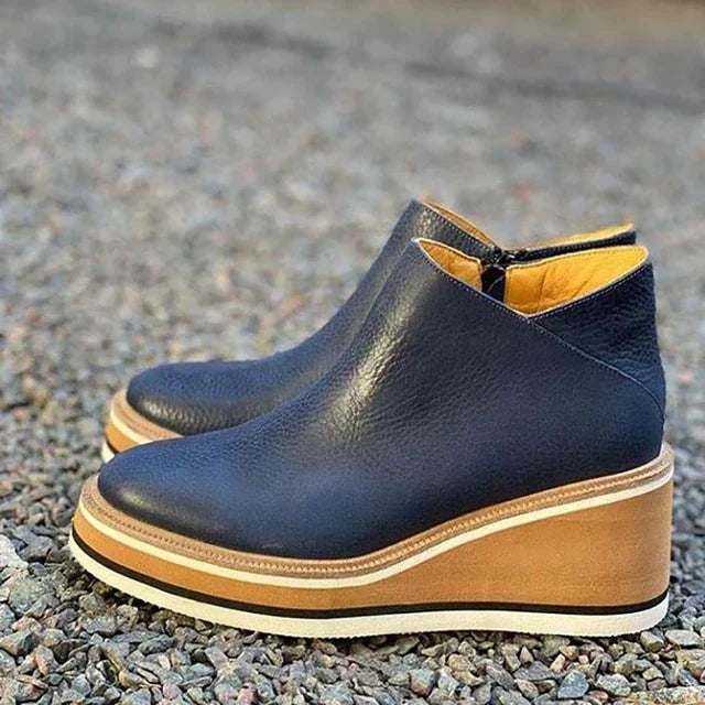 AVA – CHIC PLATFORM SUEDE ANKLE BOOTS