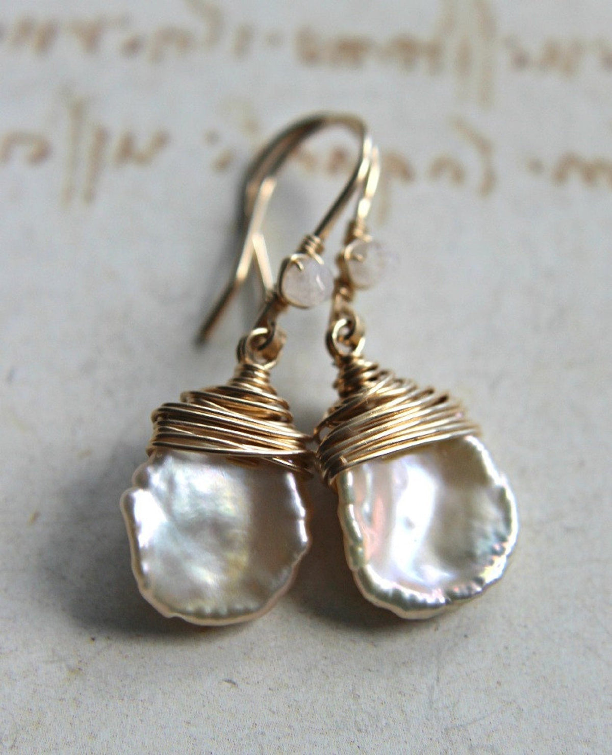 Vintage Golden Green Crystal Drop Earrings