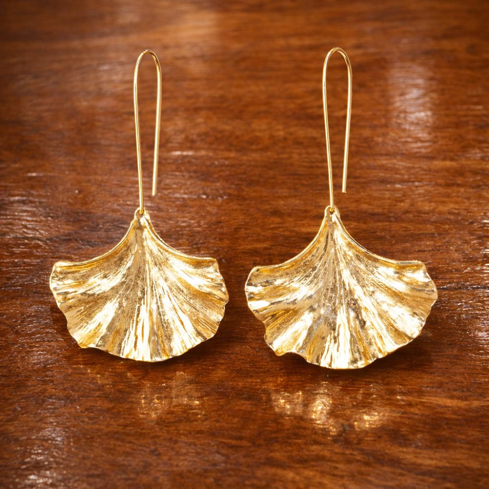 Bliss - Vintage Golden Petal Earrings