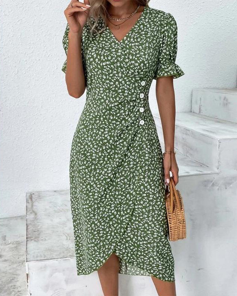 Ellaine™ - Floral Tummy Covering Summer Dress