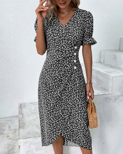 Ellaine™ - Floral Tummy Covering Summer Dress