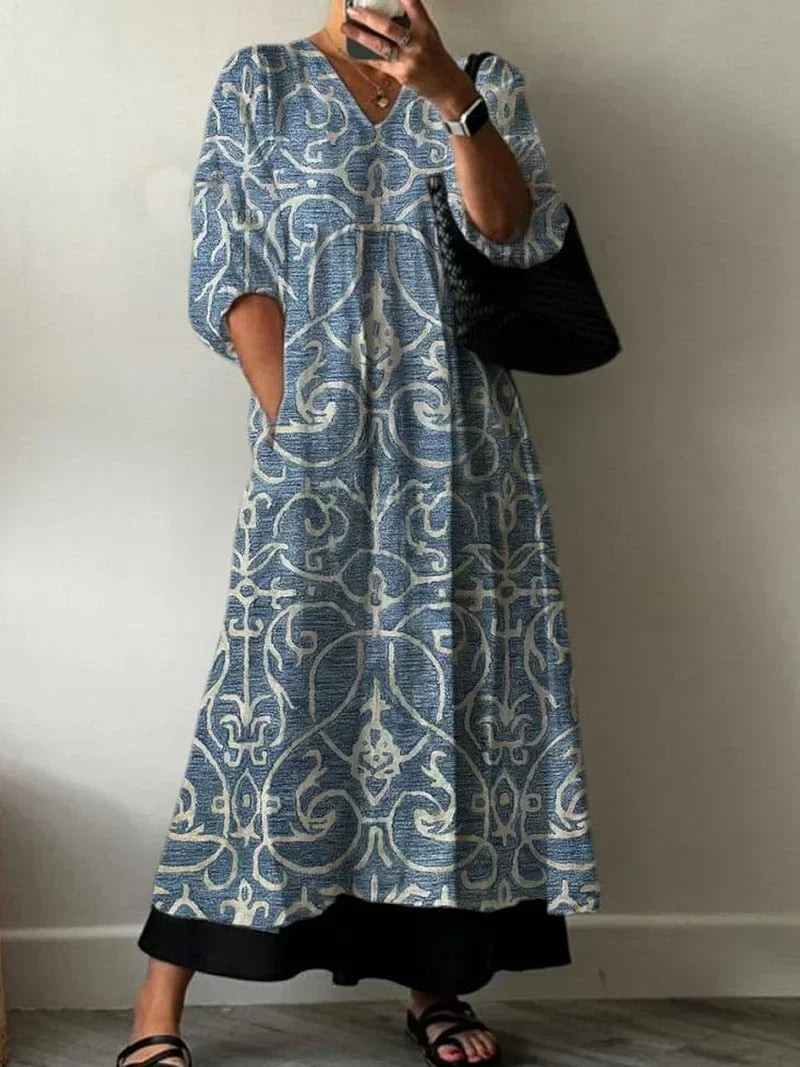 Elegant Dress with Floral Print Lia