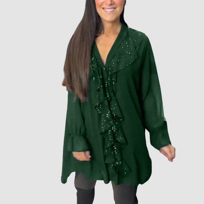Elain™ Elegant Ruffled Blouse