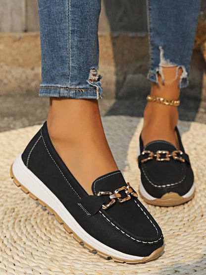 Flat Buckle Loafers