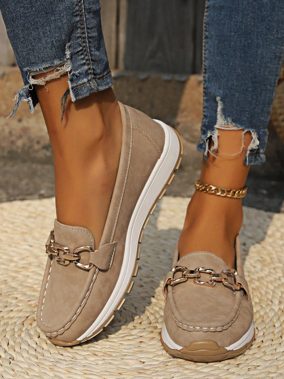 Flat Buckle Loafers