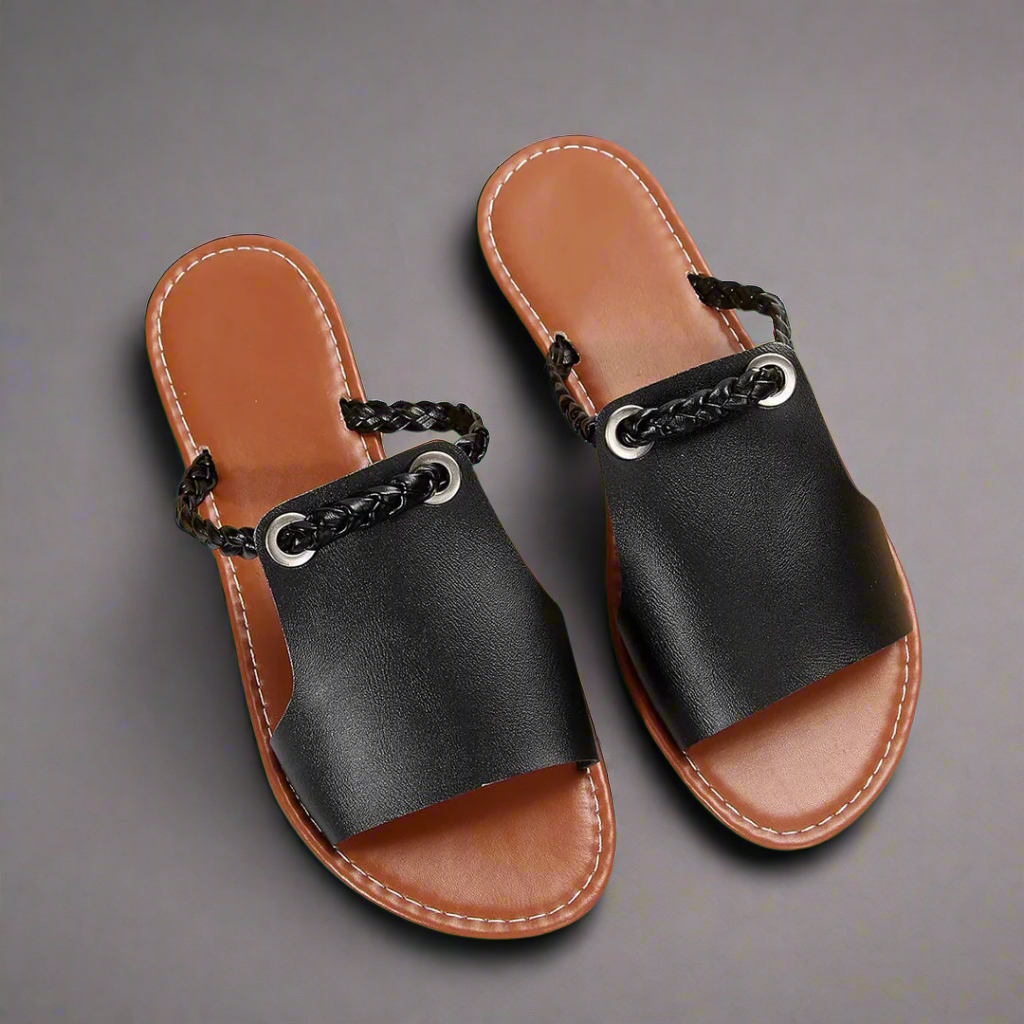 Katelina | Artisan Crafted Flat Sandals in Premium Quality Materials