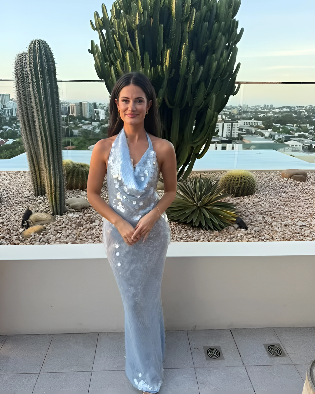 Gladys | Sequin Halter Maxi Dress