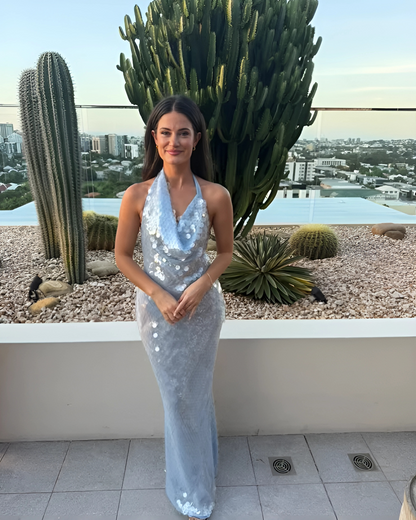 Gladys | Sequin Halter Maxi Dress
