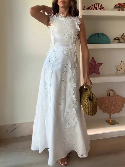 ELENA – GARDEN WHISPER EMBROIDERED MAXI DRESS