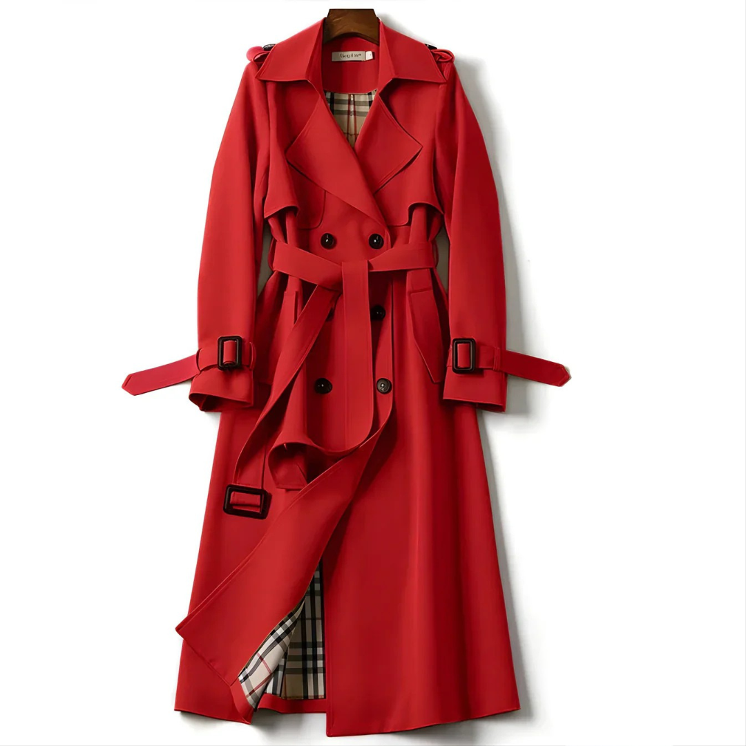 Elara - Women’s Classic Double-Breasted Trench Coat