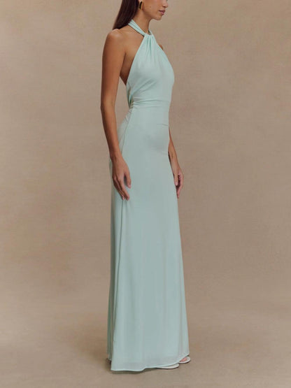 Chellie™ Slinky Halter Maxi Dress