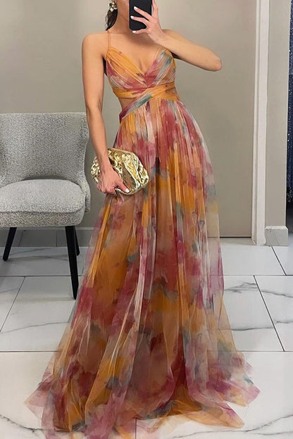 Eva | Long floral dress that enhances