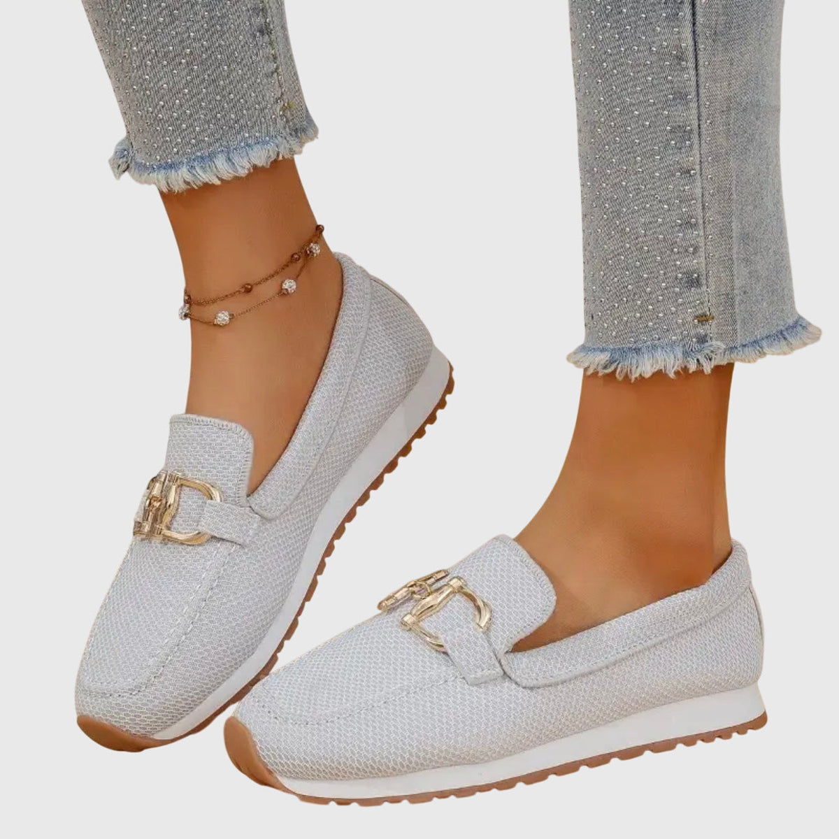 EMMA – ELEGANT TEXTURED SLIP-ON COMFORT LOAFERS