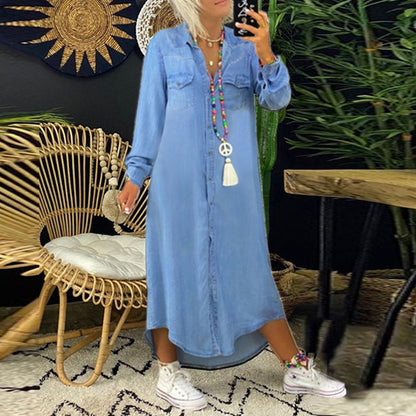 Terenza - Tummy Covering Denim Dress