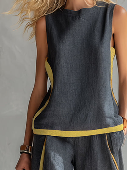 Aurora Linen Two-Piece Set