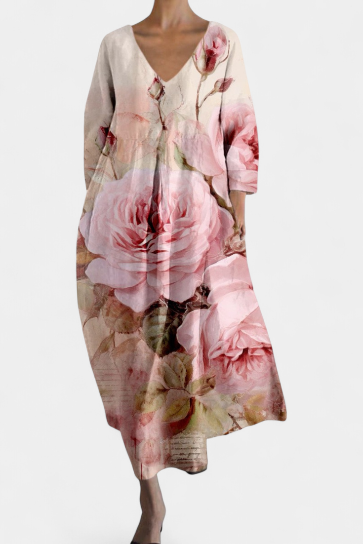 Isalinde | Comfortable V-neck Dress