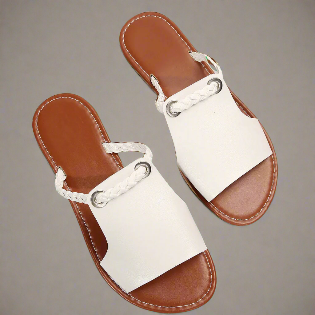 Katelina | Artisan Crafted Flat Sandals in Premium Quality Materials