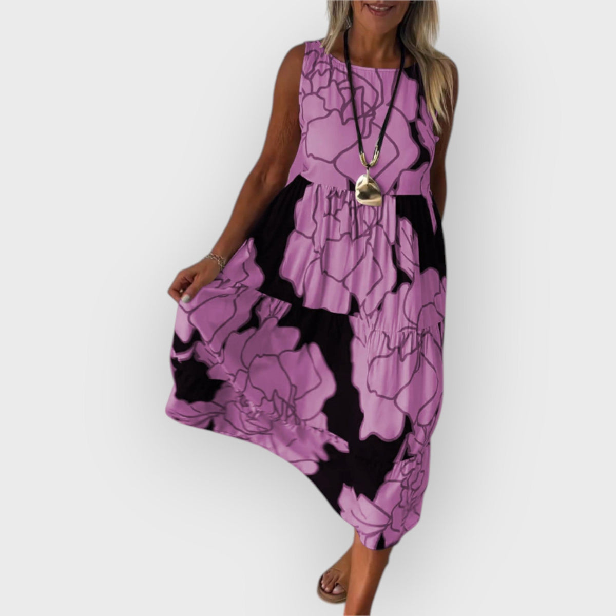EVITA – STYLISH OFF-SHOULDER FLORAL DRESS