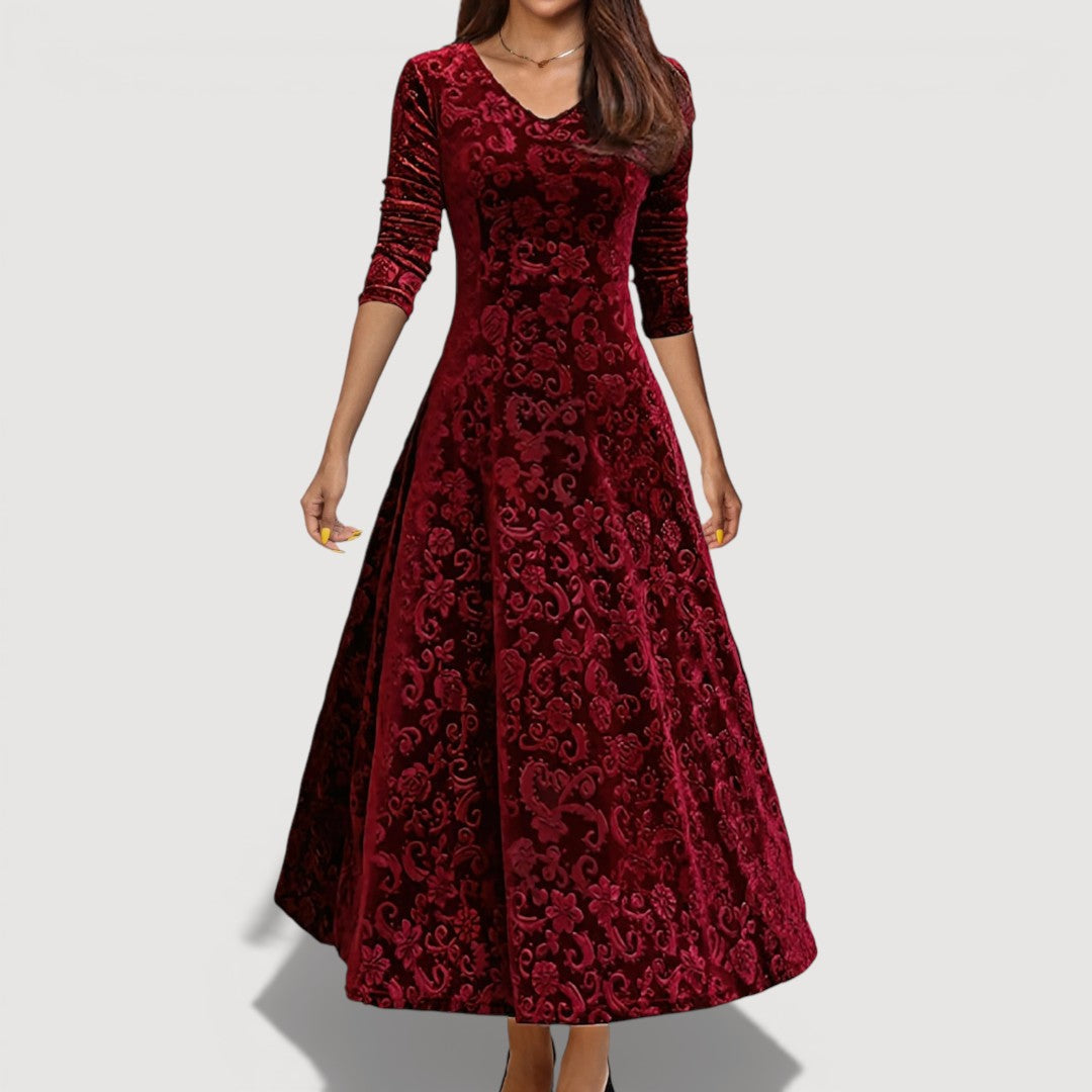 JILLIAN – ELEGANT VELVET DRESS
