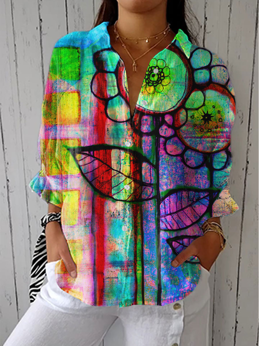 Fenna | Artistic Bloom Blouse