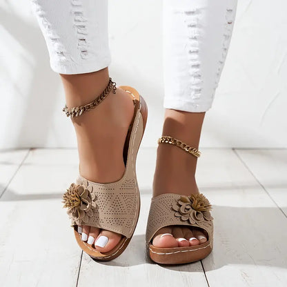 FLORA | Orthopedic Sandals with Floral Design
