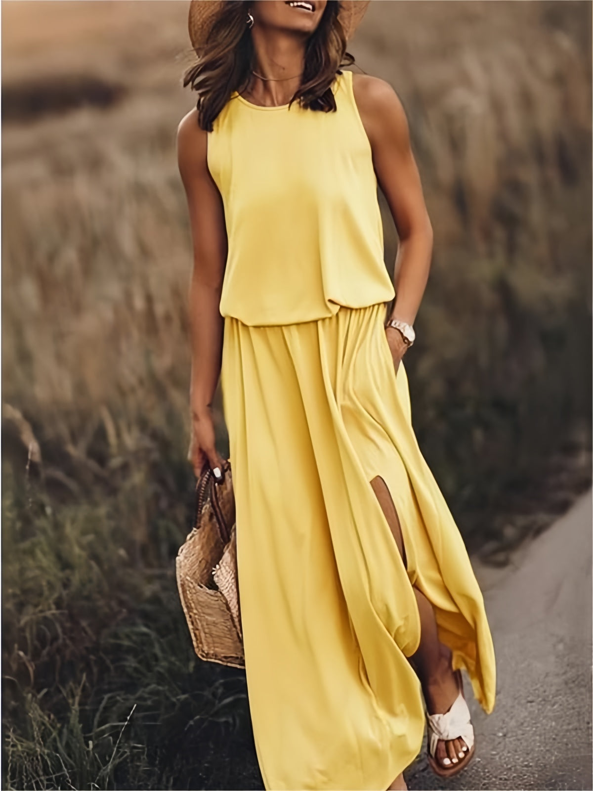 ROSALIA – SLEEVELESS FLOOR LENGTH DRESS