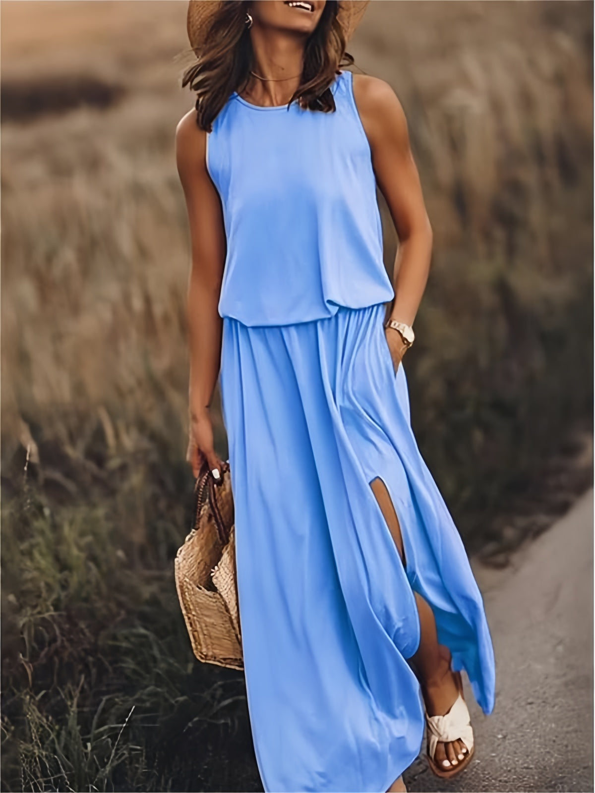 ROSALIA – SLEEVELESS FLOOR LENGTH DRESS