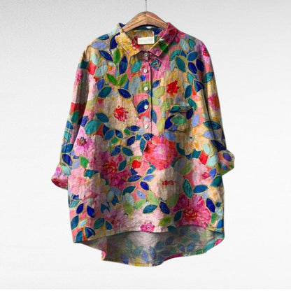 Claire | Elegant Summer Linen Blouse