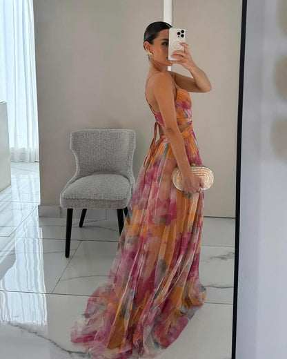 Eva | Long floral dress that enhances