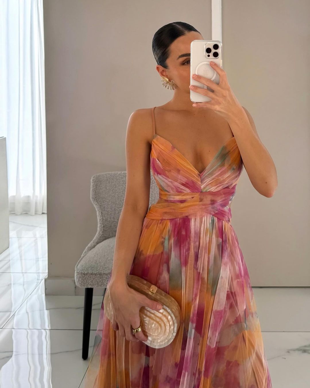 Eva | Long floral dress that enhances