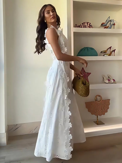 ELENA – GARDEN WHISPER EMBROIDERED MAXI DRESS
