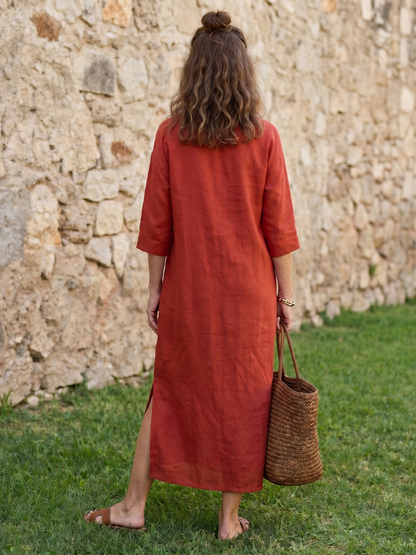Estelle | Relaxed Straight Silhouette Midi Dress