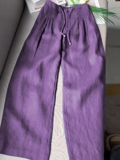 BELLA – RELAXED-FIT DRAWSTRING WIDE-LEG PANTS