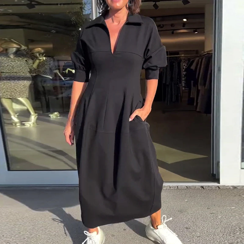 CATERINA | Midi Dress with Elegant Line and Maximum Comfort from Morning to Evening