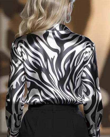 Luziana - Stylish Zebra Print Shirt