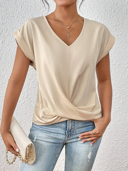 Maia – Twist Front V-Neck Top