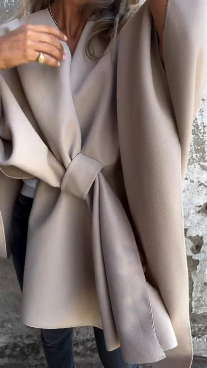 UMAIZA - EFFORTLESS STYLE V-NECK CAPE JACKET