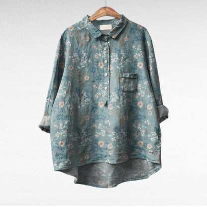 Claire | Elegant Summer Linen Blouse