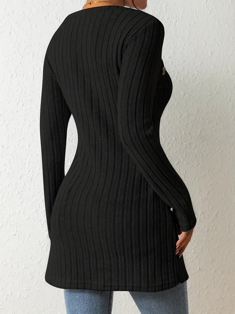 WANDA I ASYMMETRICAL KNIT TOP