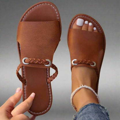 Katelina | Artisan Crafted Flat Sandals in Premium Quality Materials