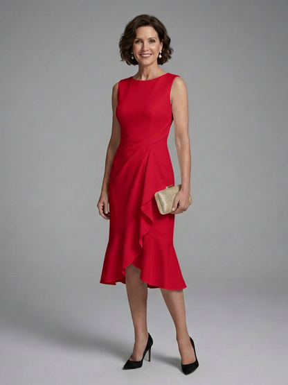 Cosima | Sleeveless Wrap Detail Midi Dress