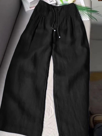 BELLA – RELAXED-FIT DRAWSTRING WIDE-LEG PANTS