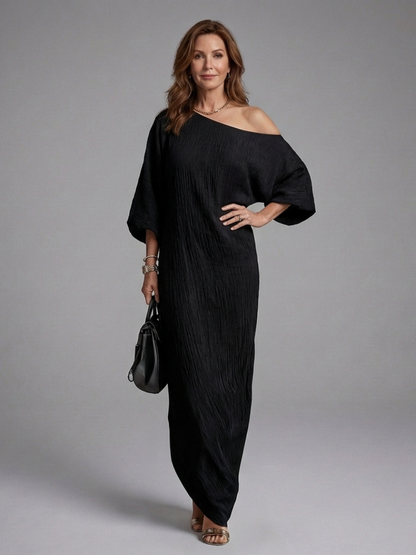 Blythe | One Shoulder Draped Maxi Dress