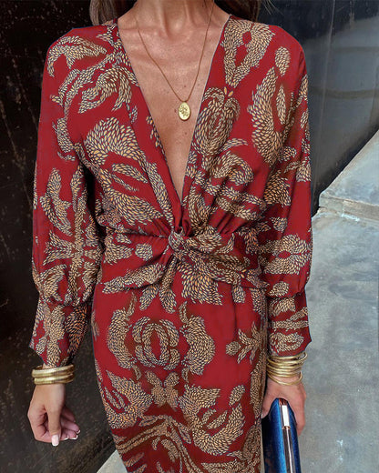 CAMILLE – GOLDEN GLANCE TWIST DRESS