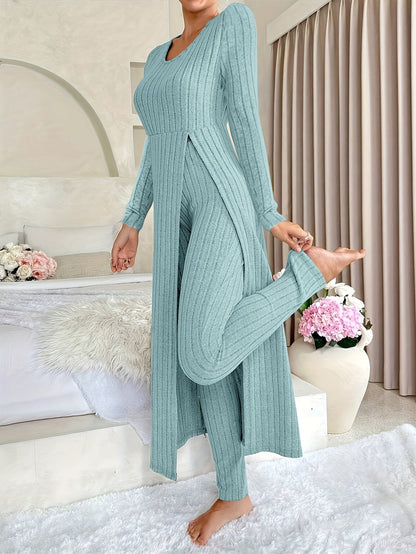 Aldea™ - Cozy Two-Piece Ribbed Lounge Set