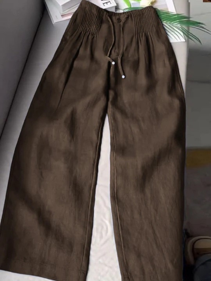 BELLA – RELAXED-FIT DRAWSTRING WIDE-LEG PANTS