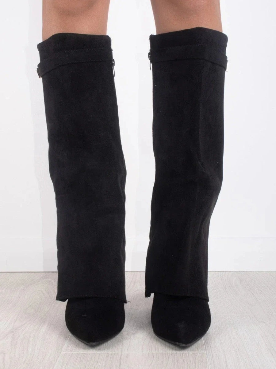 ALINA – CHIC SLOUCHY SUEDE KNEE-HIGH BOOTS
