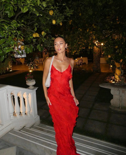 Aliza - Ruffled Maxi Dress