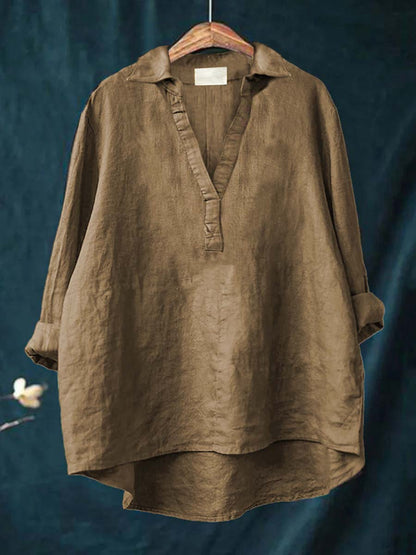 Andrea | Elegant Summer Linen Blouse